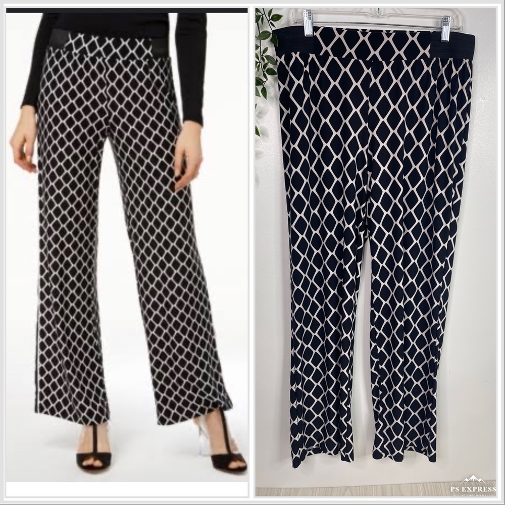 Inc International Concepts Pull on Elastic Waist Palazzo Wide Leg Pants XL